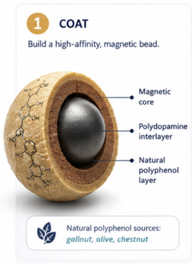 Build a high-affinity magnetic bead